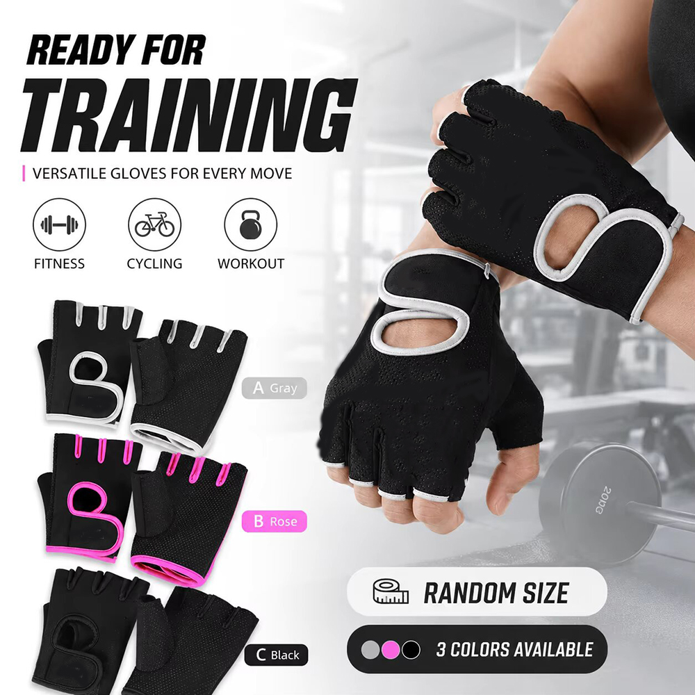 Breathable Half Finger Sports  - đánh giá và giá Weightlifting Gloves